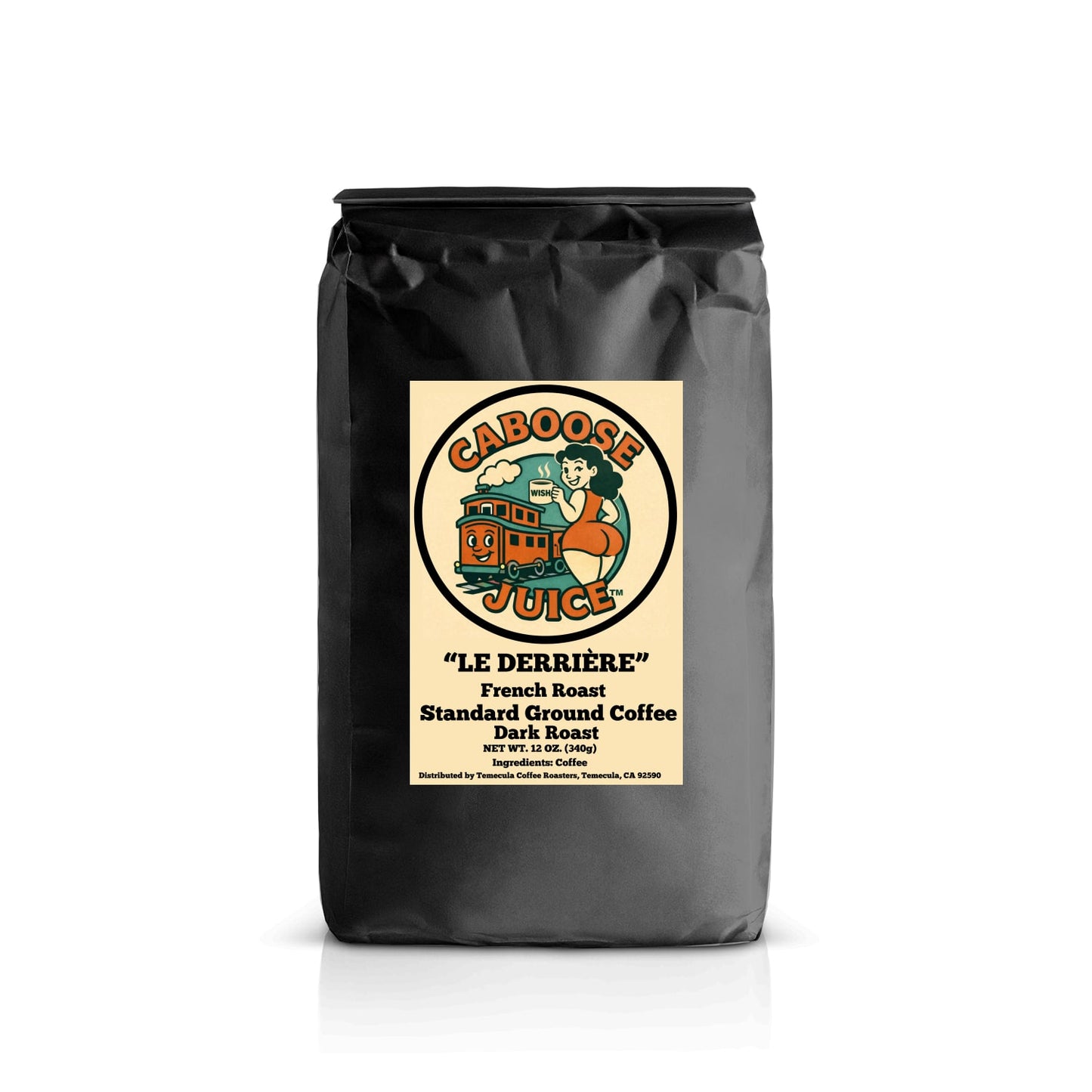 Caboose Juice™ "Le Derrière" 12oz. French Standard Ground Dark Roast